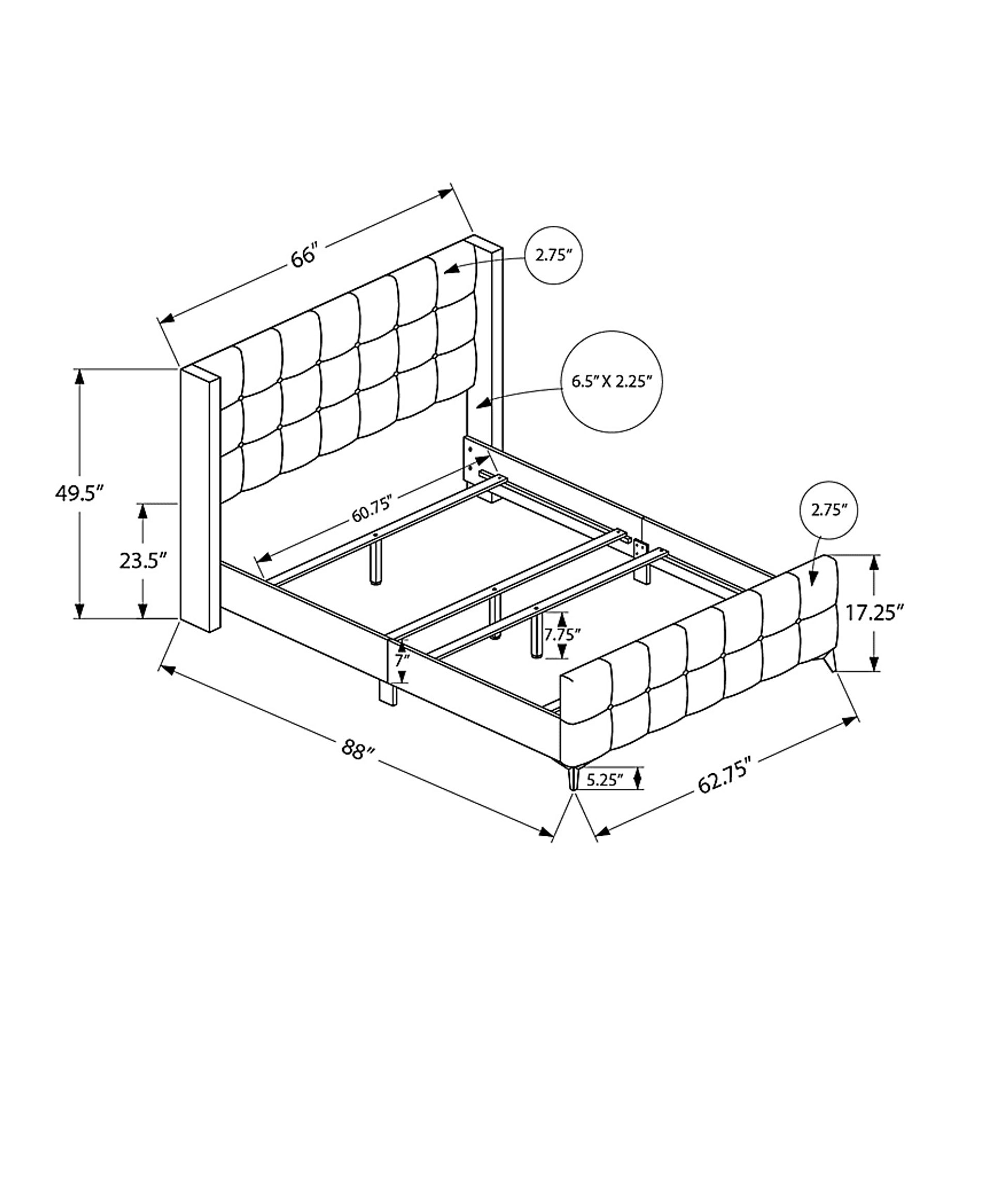 Waveworth Gray Queen Bed - Image 3