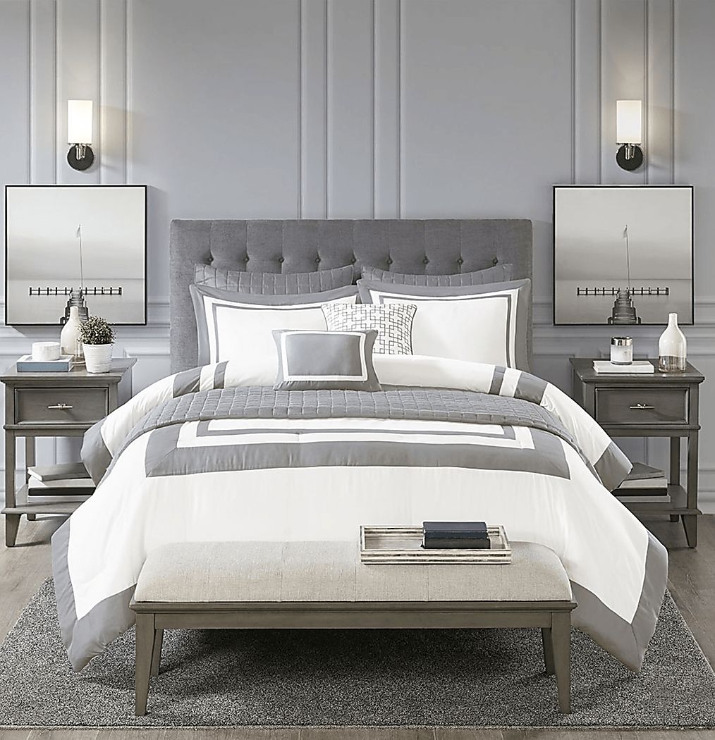 Wayde Gray 8 Pc King/Cal Quilt Set