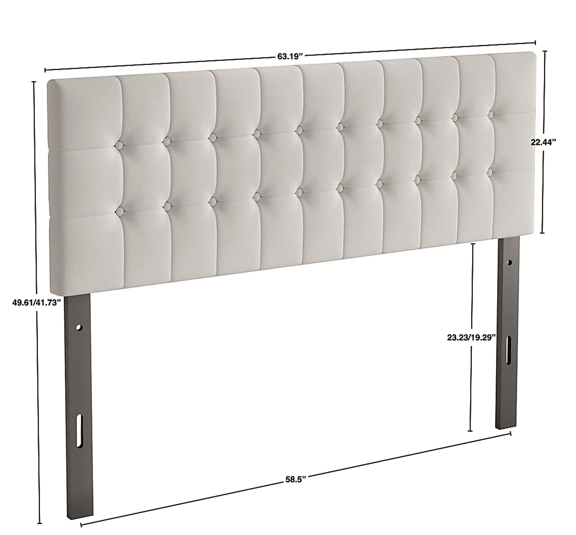 Waylon Light Gray Queen Headboard - Image 4