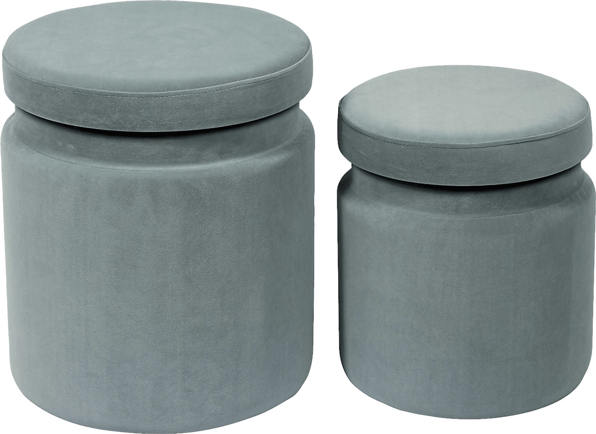 Waynetta Blue Storage Ottoman, Set of 2 - Image 1