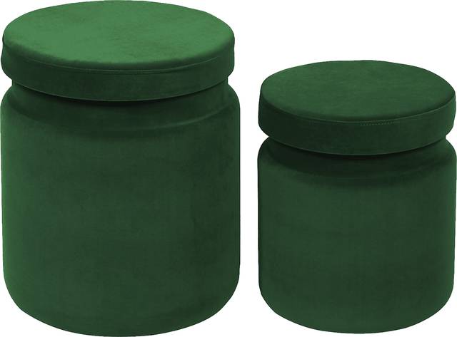 Waynetta Green Storage Ottoman, Set of 2 - Thumbnail - Image 1