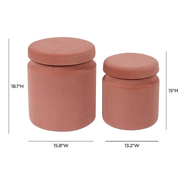 Waynetta Salmon Storage Ottoman, Set of 2 - Thumbnail - Image 7