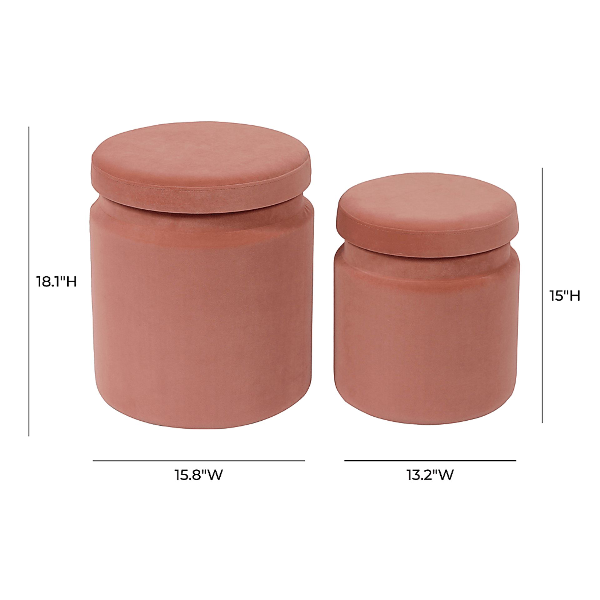 Waynetta Salmon Storage Ottoman, Set of 2 - Image 7