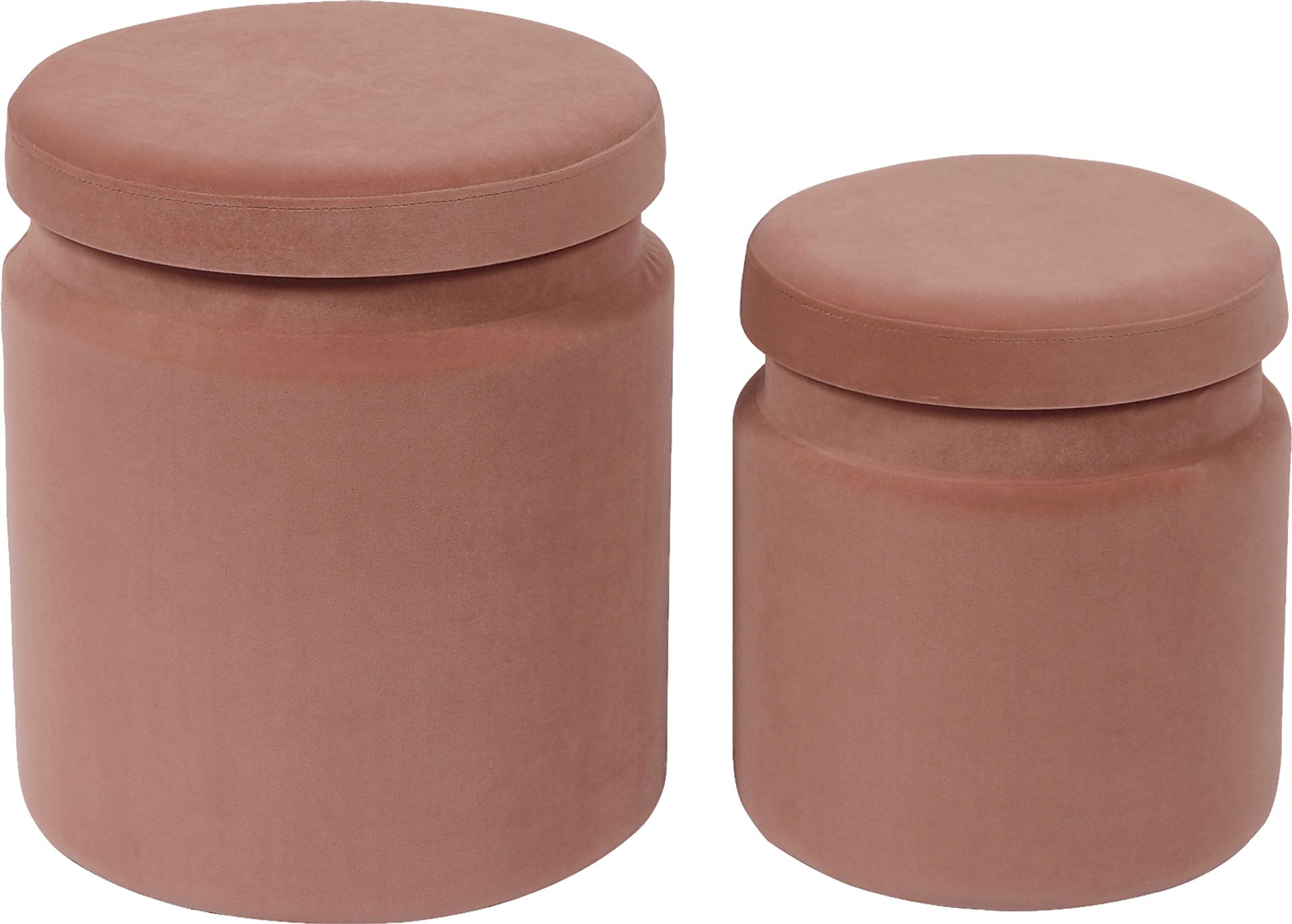 Waynetta Salmon Storage Ottoman, Set of 2 - Image 1