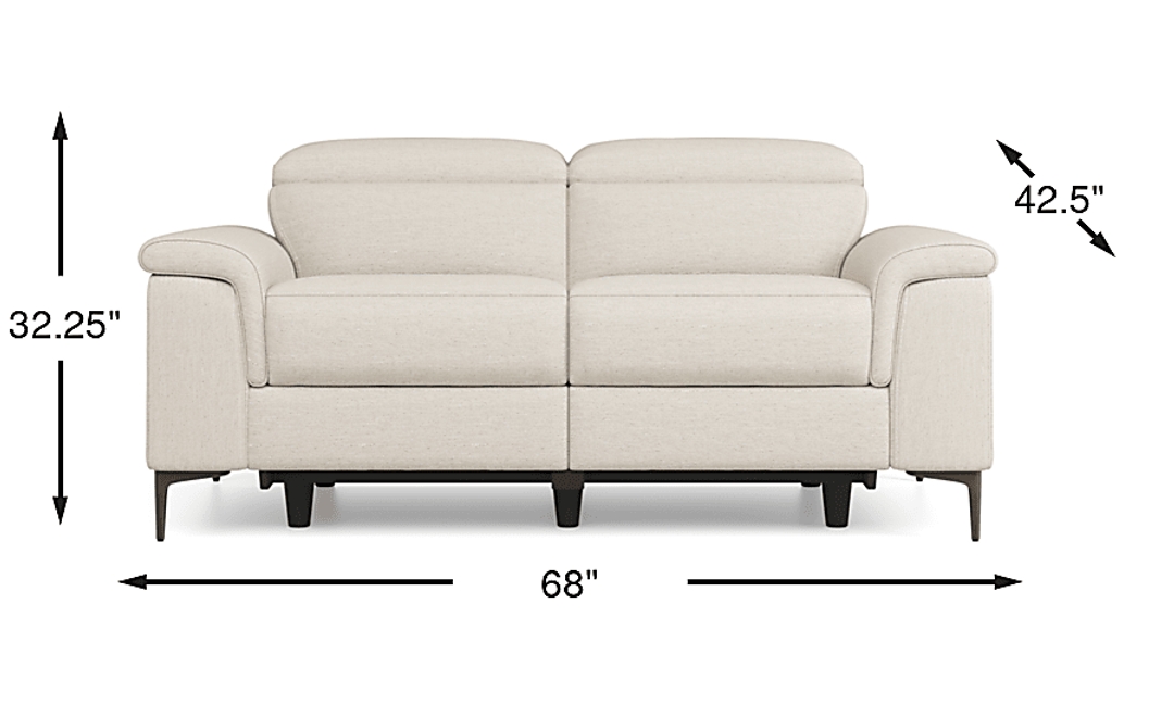 Weatherford Park Beige Dual Power Reclining Loveseat