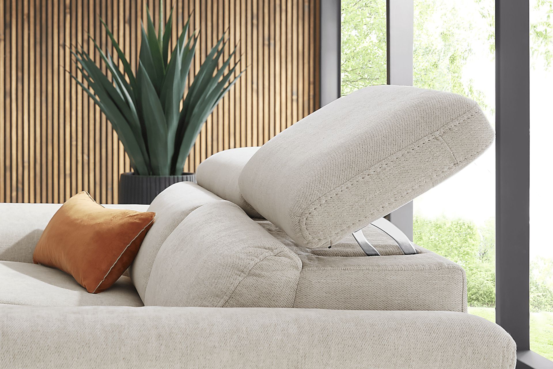 Weatherford Park Beige Dual Power Reclining Sofa - Image 4