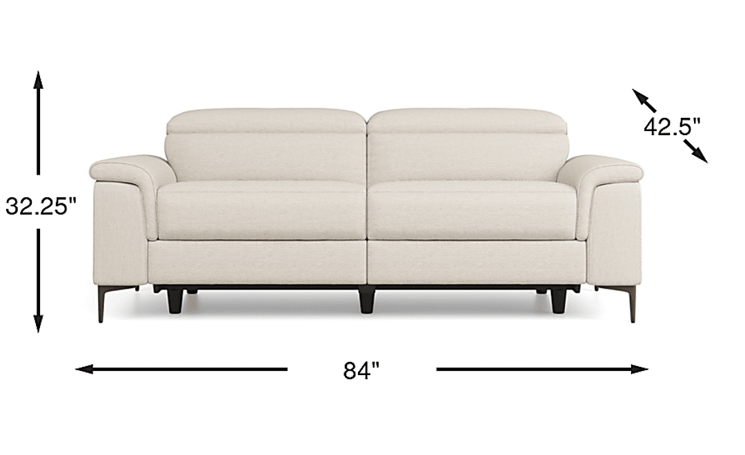 Weatherford Park Beige Dual Power Reclining Sofa