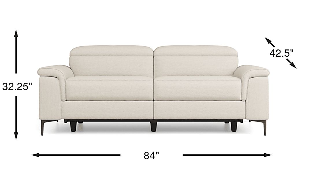 Weatherford Park Beige Dual Power Reclining Sofa