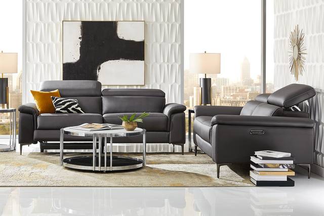 Weatherford Park Black 5 Pc Dual Power Reclining Living Room - Thumbnail - Image 1