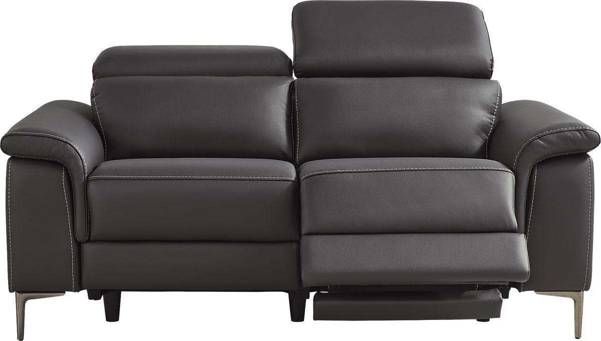 Weatherford Park Black Woven Dual Power Reclining Loveseat | Rooms to Go