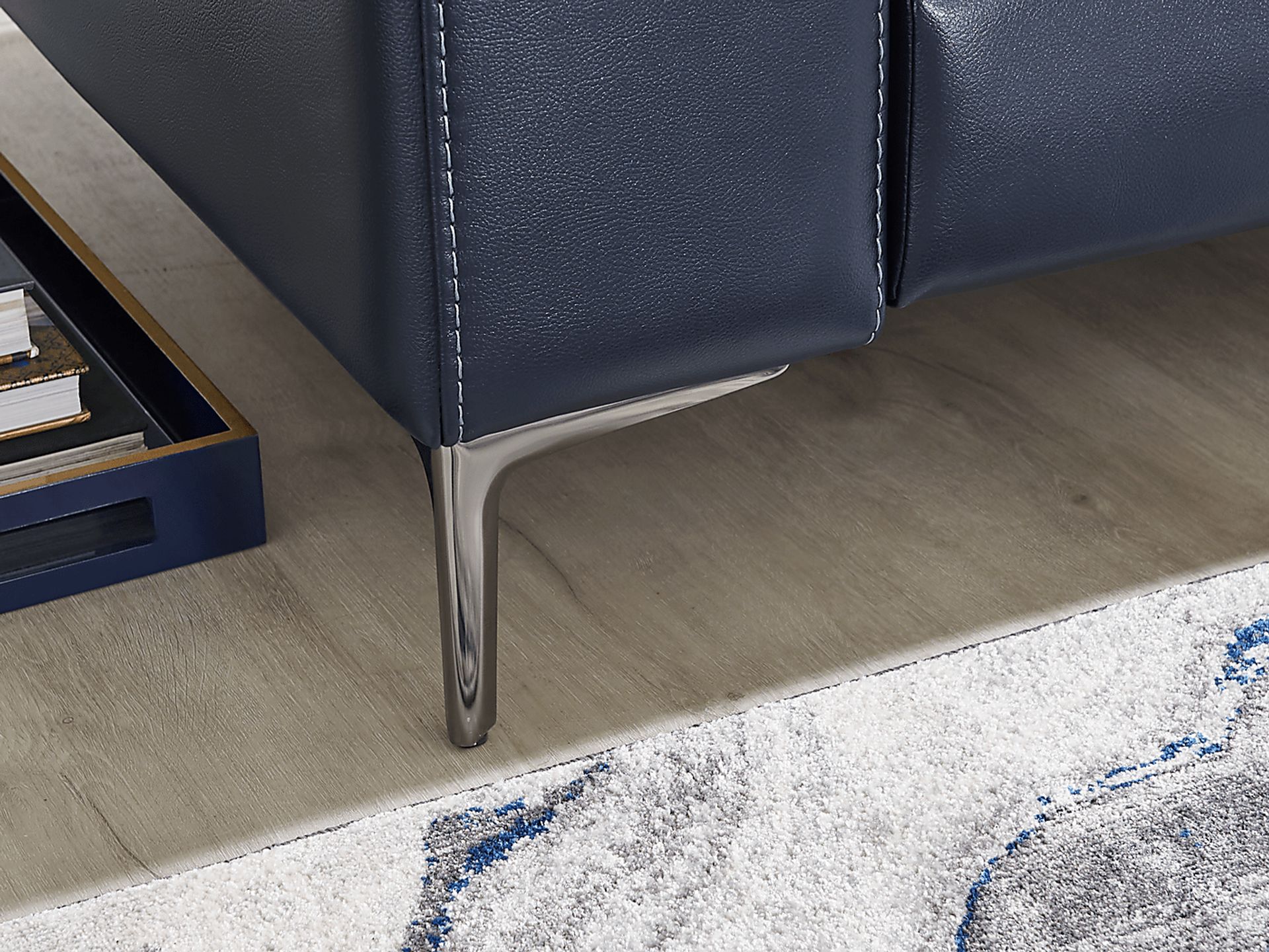 Weatherford Park Blue Dual Power Reclining Loveseat - Image 3