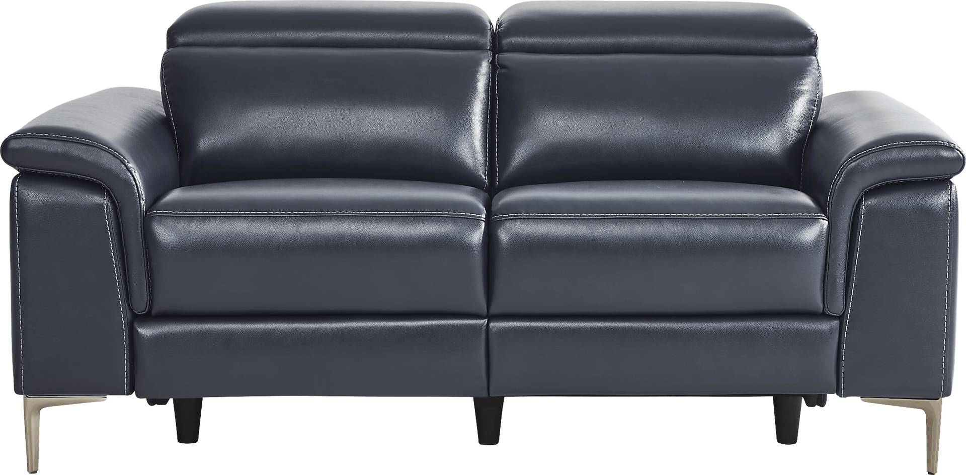 Weatherford Park 2 Pc Blue Polyester Fabric Dual Power Reclining Living ...