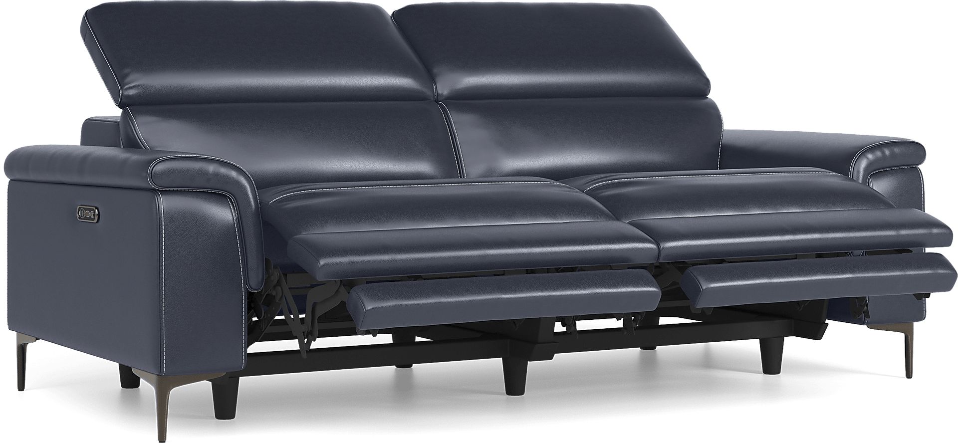 Weatherford Park Blue 5 Pc Dual Power Reclining Living Room - Image 3