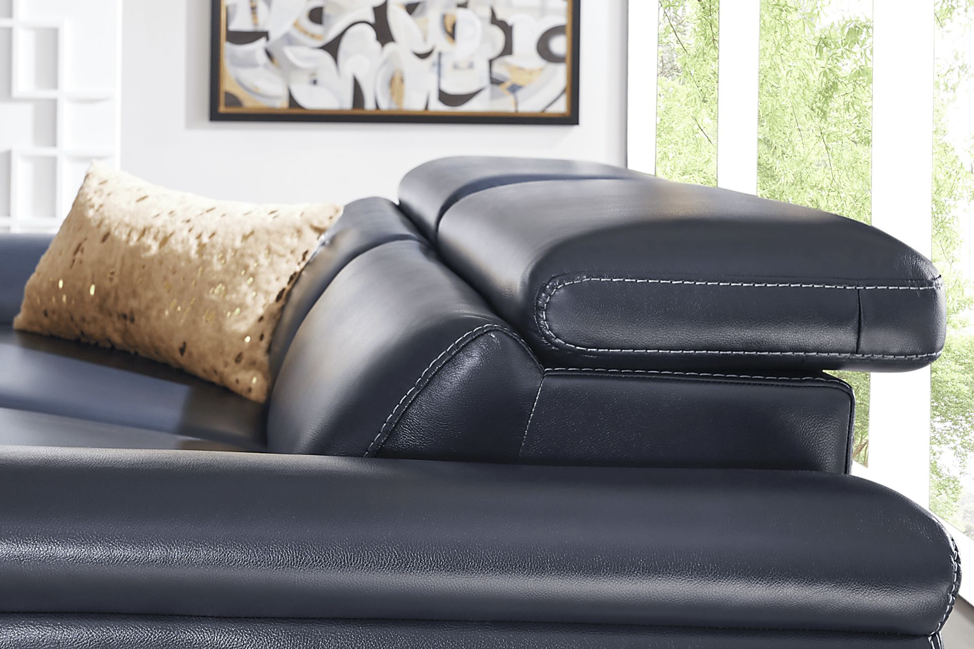 Weatherford Park Blue 5 Pc Dual Power Reclining Living Room - Image 9