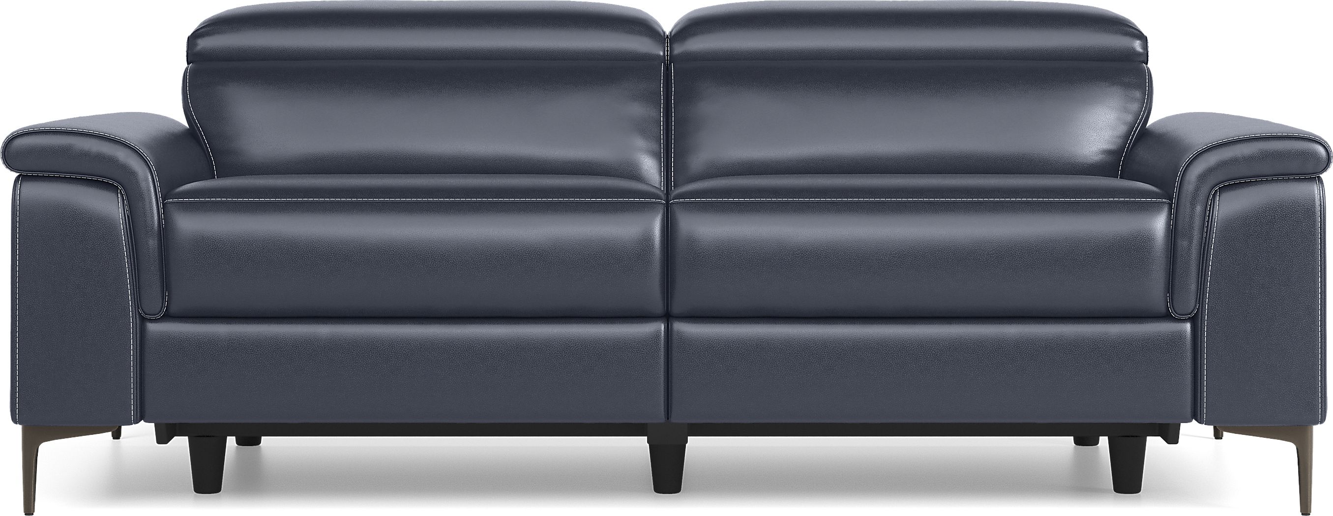 Weatherford Park Blue Polyester Fabric Dual Power Reclining Sofa ...