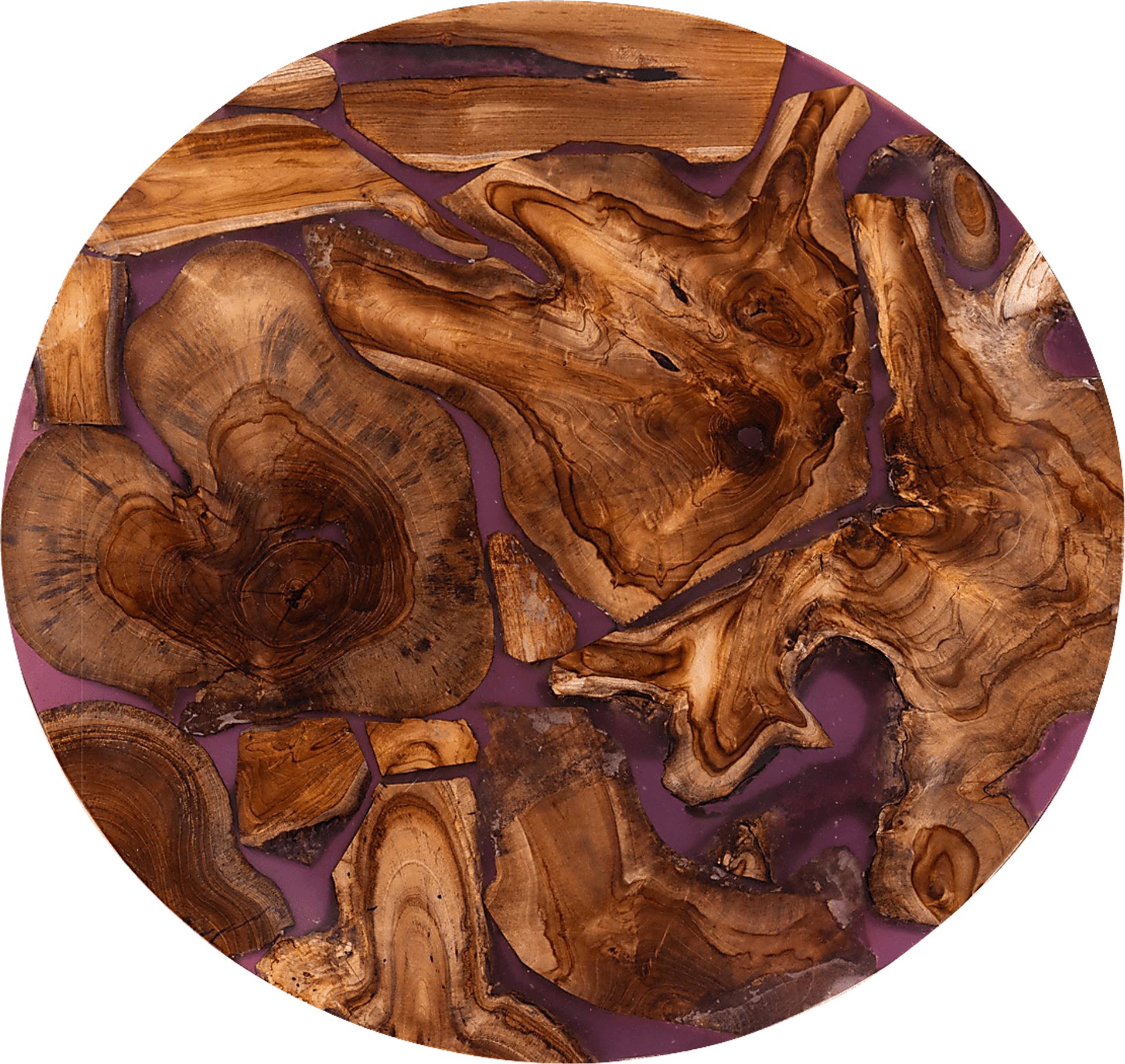 Webfruit Brown Round Cocktail Table - Image 5