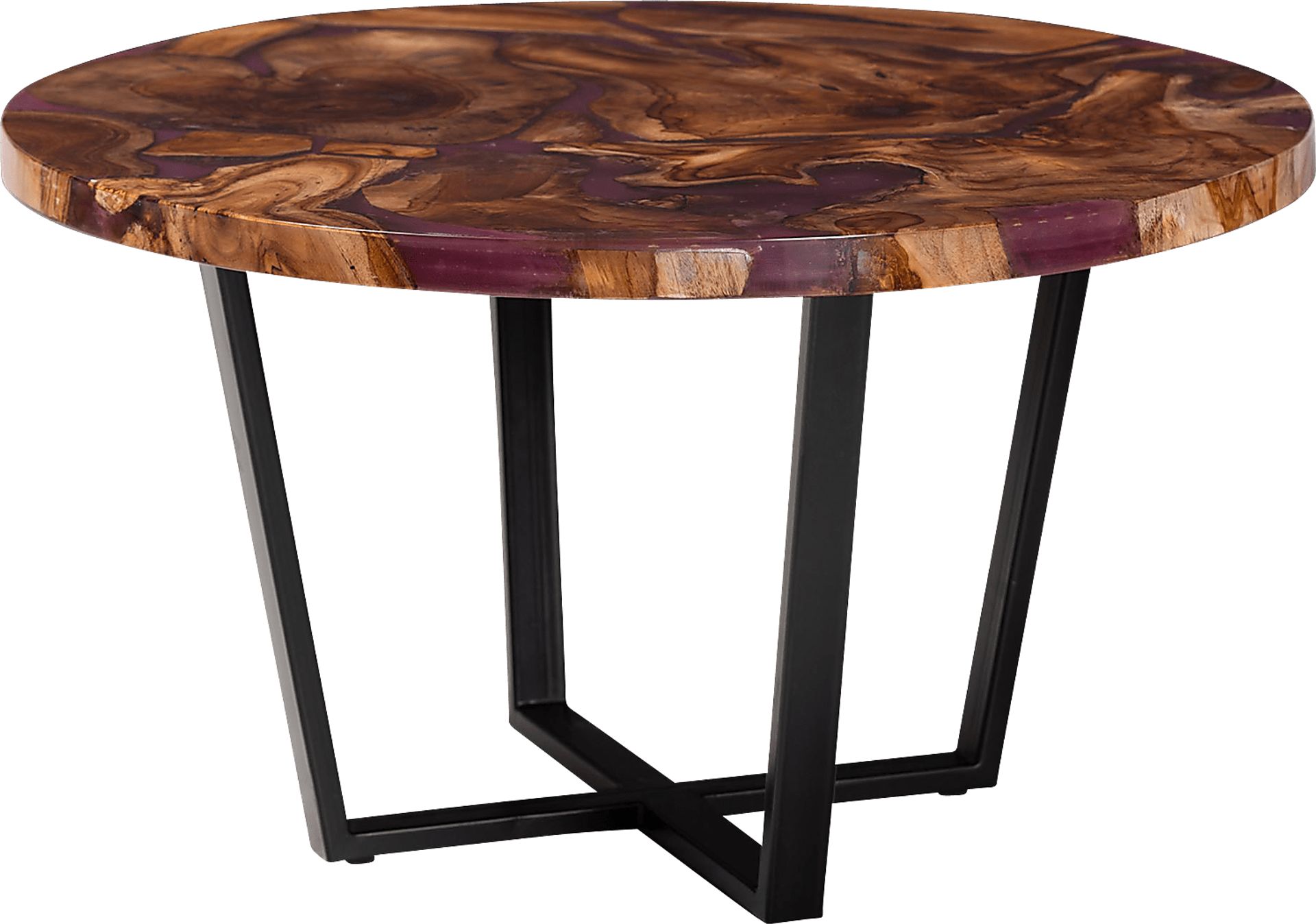 Webfruit Brown Round Cocktail Table - Image 1