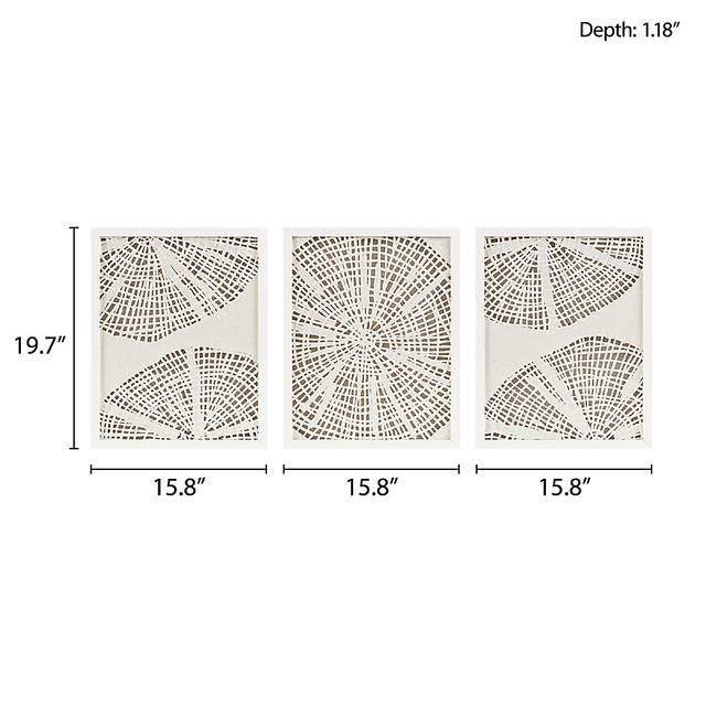 Webrews Off White Wall Decor, Set of 3 - Thumbnail - Image 12