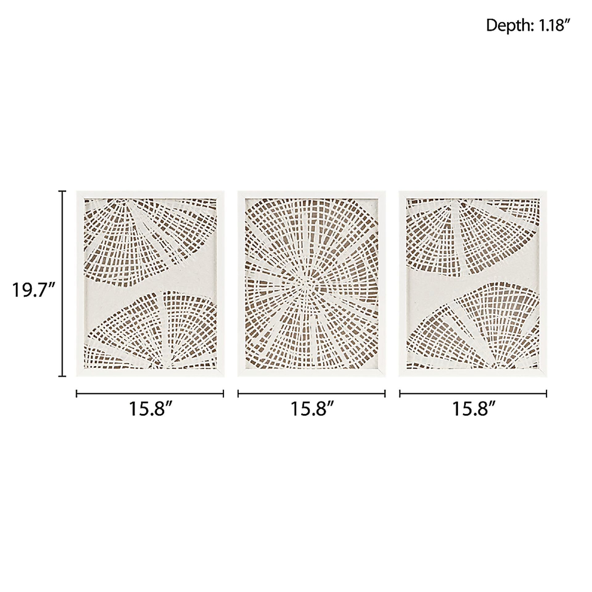 Webrews Off White Wall Decor, Set of 3 - Image 12