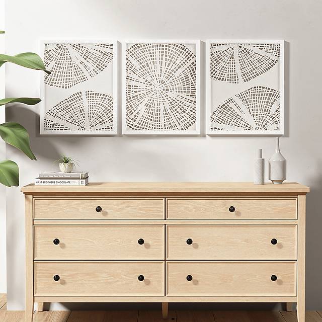 Webrews Off White Wall Decor, Set of 3 - Thumbnail - Image 2