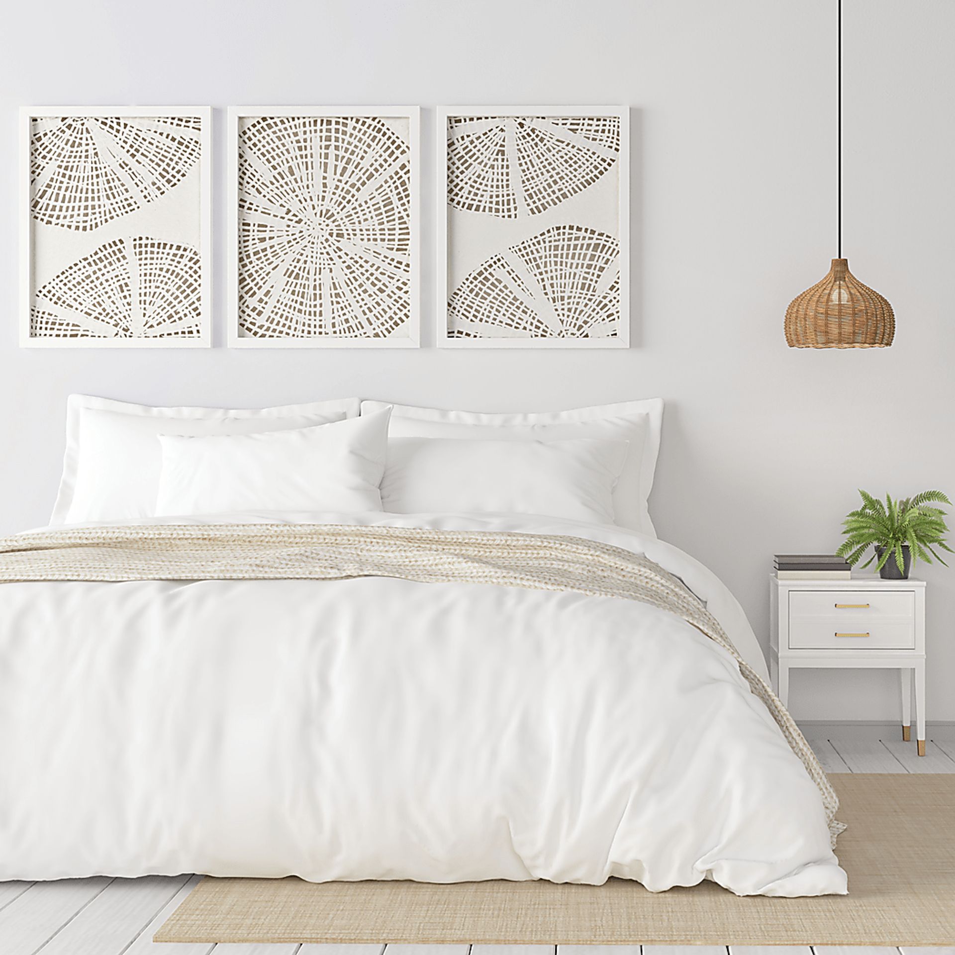 Webrews Off White Wall Decor, Set of 3 - Image 3