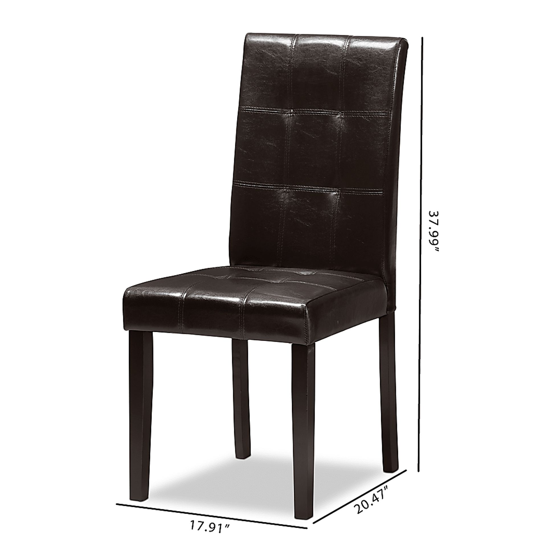 Webrewsa Dark Brown Dining Chair, Set of 2 - Image 6