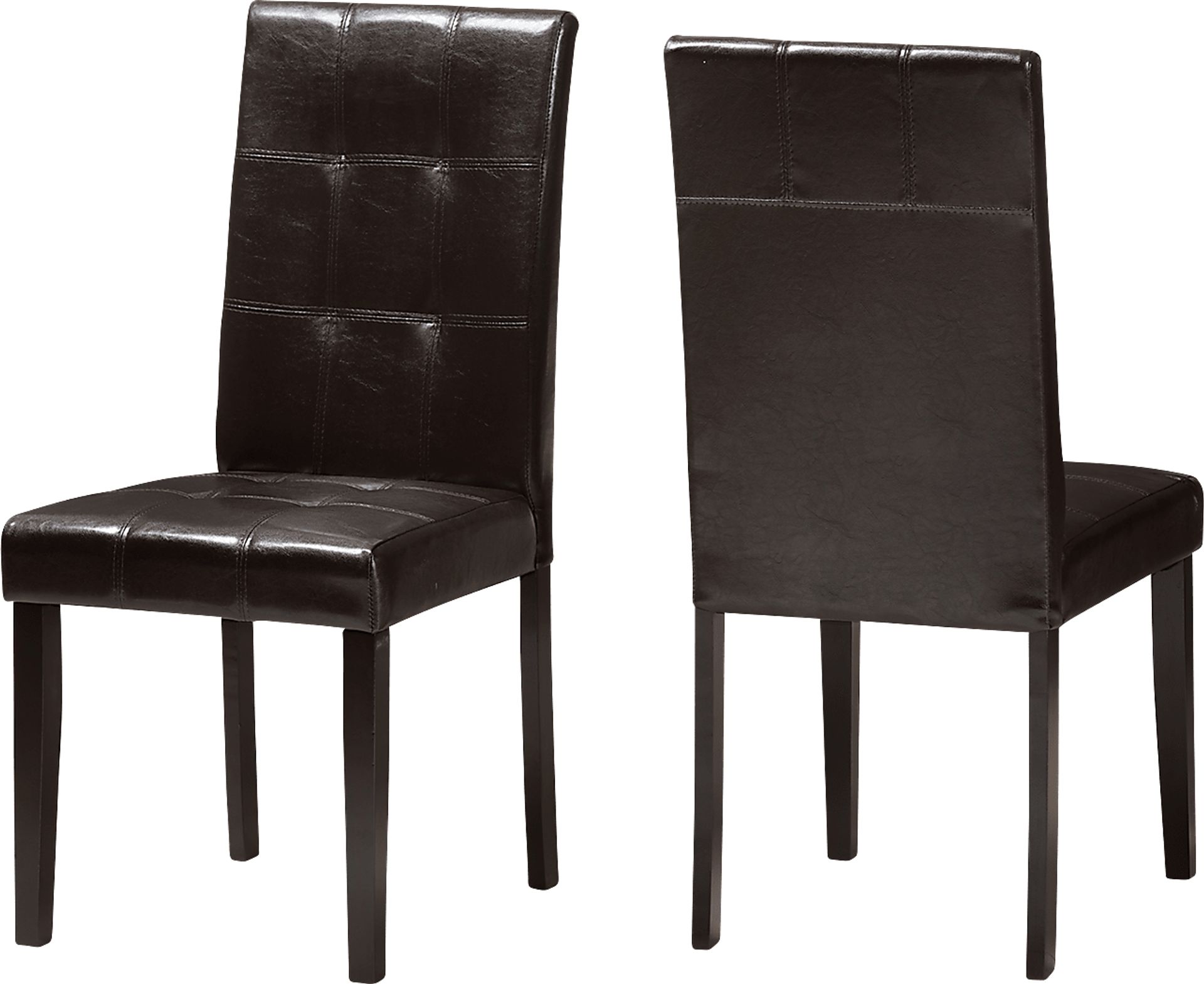 Webrewsa Dark Brown Dining Chair, Set of 2 - Image 1