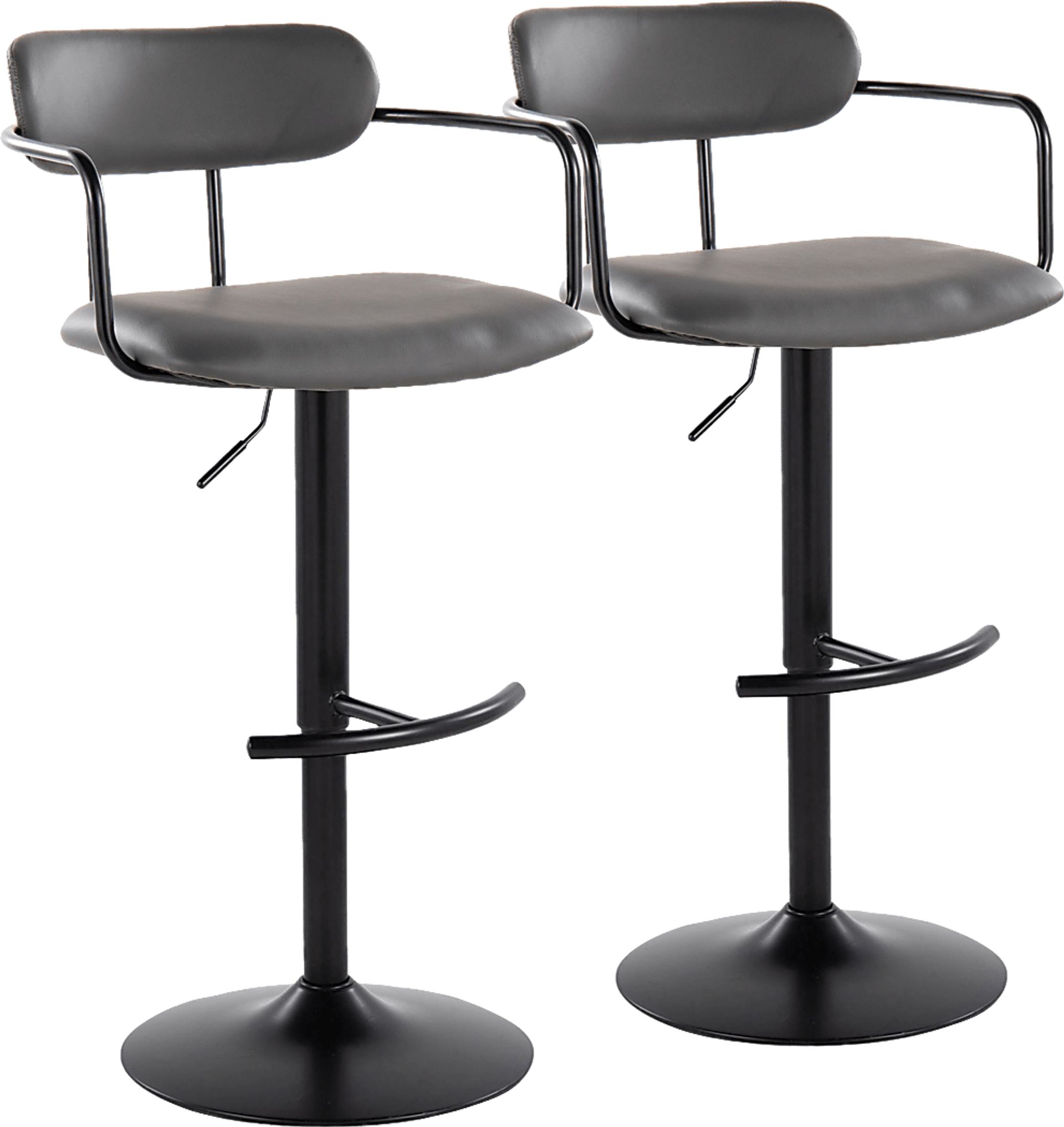 Wedgefeild II Gray Adjustable Barstool, Set of 2 - Image 1