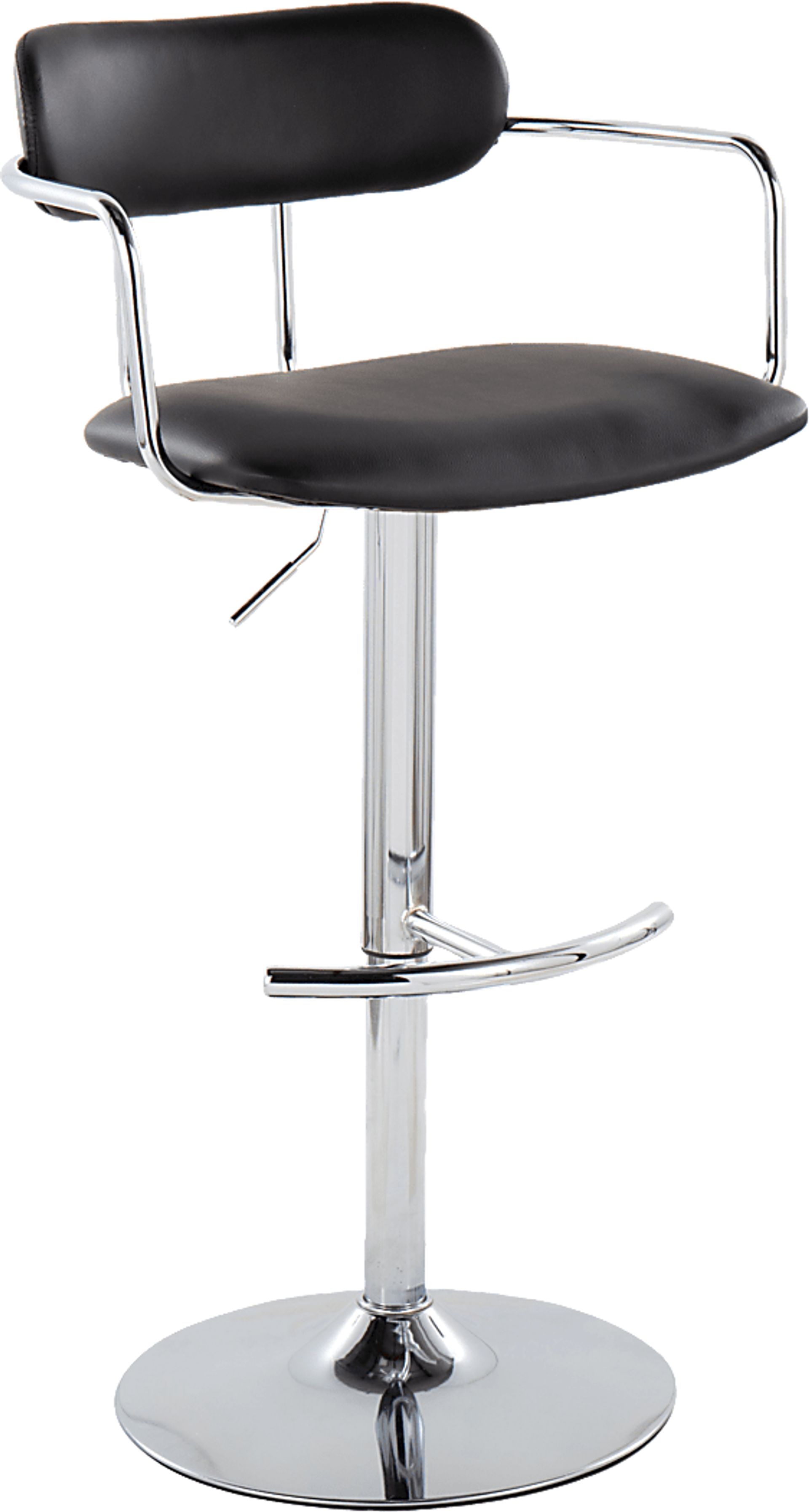 Wedgefeild IV Black Adjustable Barstool, Set of 2 - Image 5