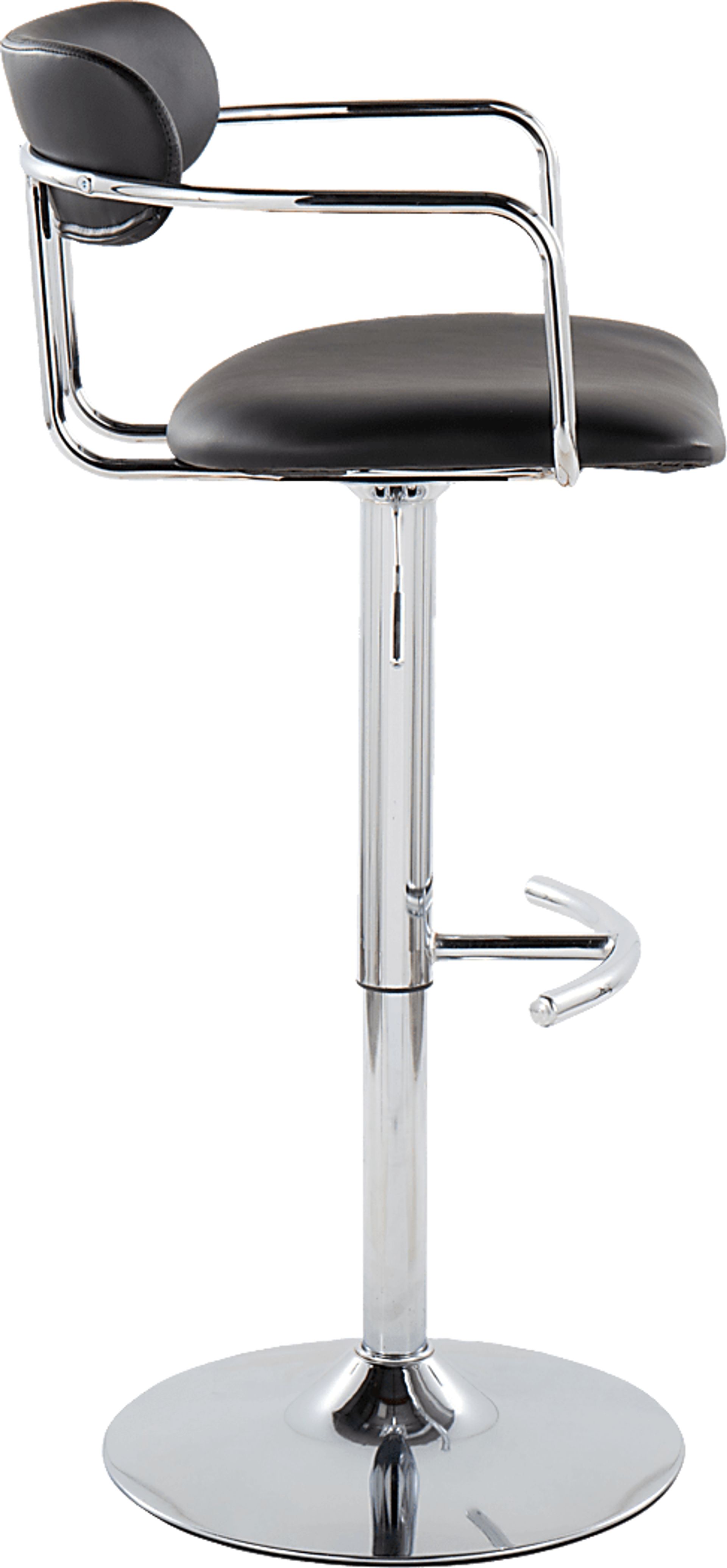 Wedgefeild IV Black Adjustable Barstool, Set of 2 - Image 6