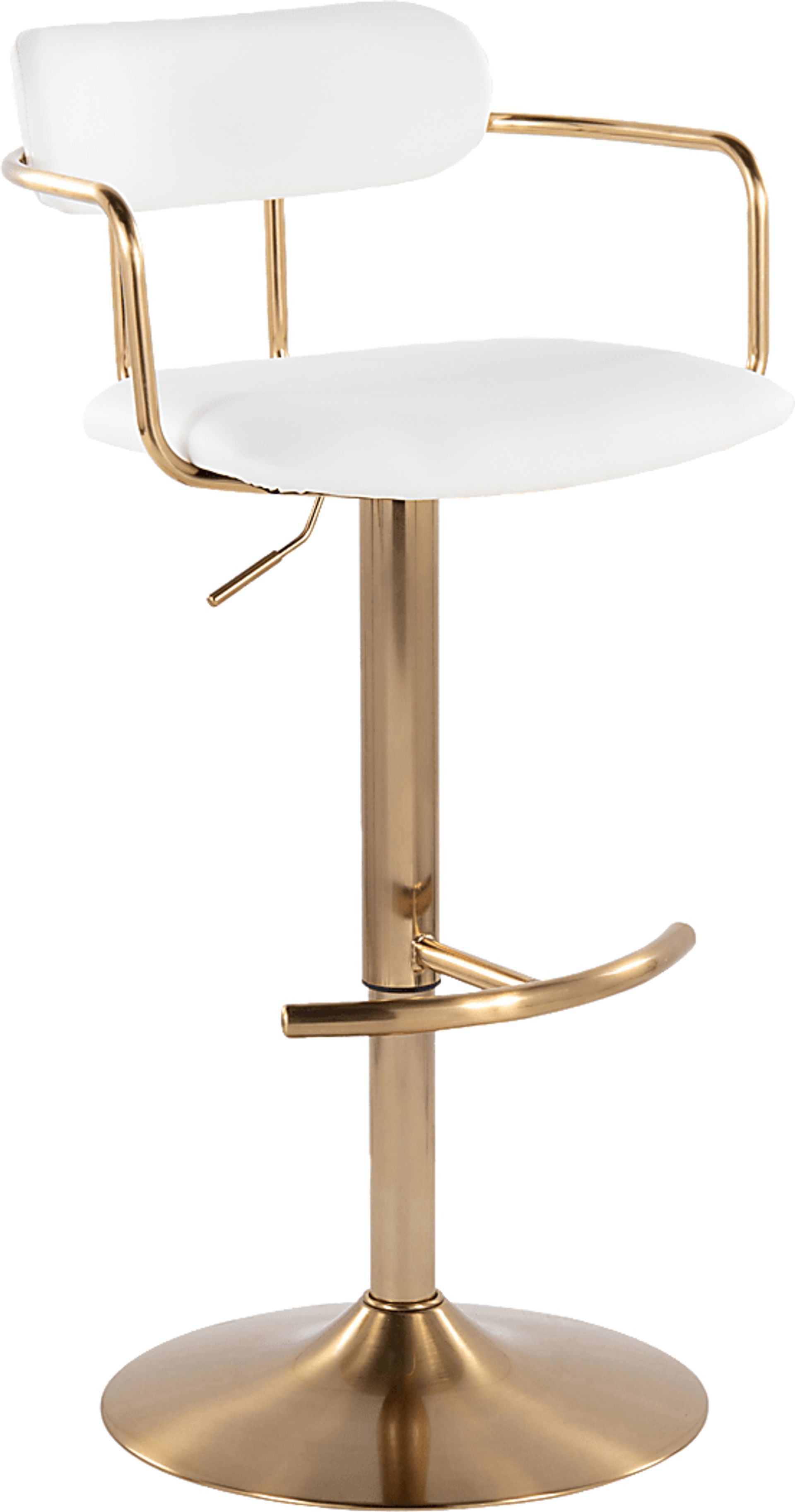 Wedgefield I White Adjustable Barstool, Set of 2 - Image 6