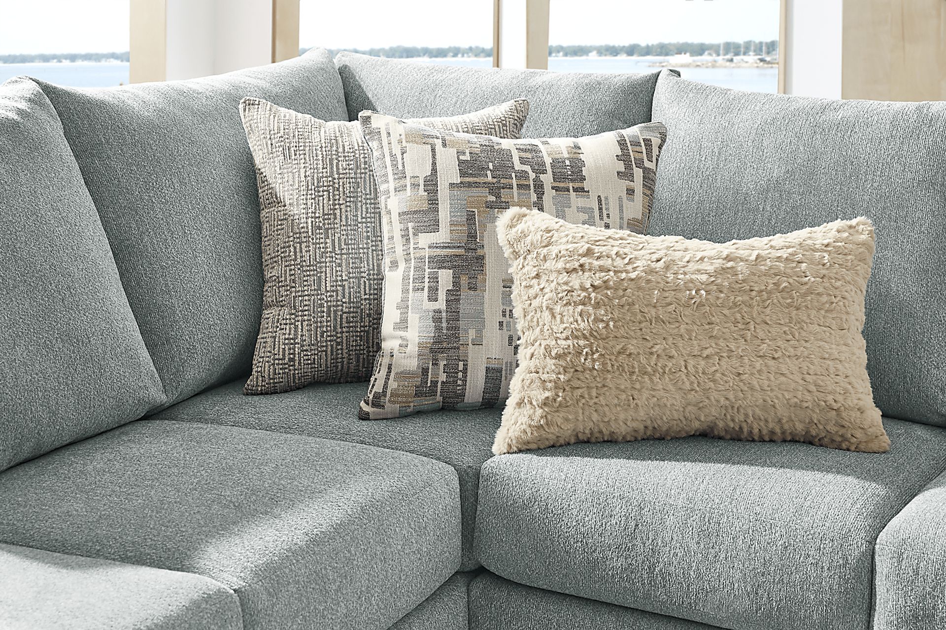 Wedgewood Blue 2 Pc Sectional - Image 3