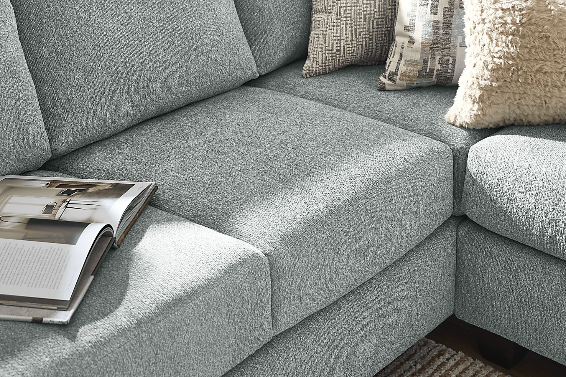 Wedgewood Blue 2 Pc Sectional - Image 4