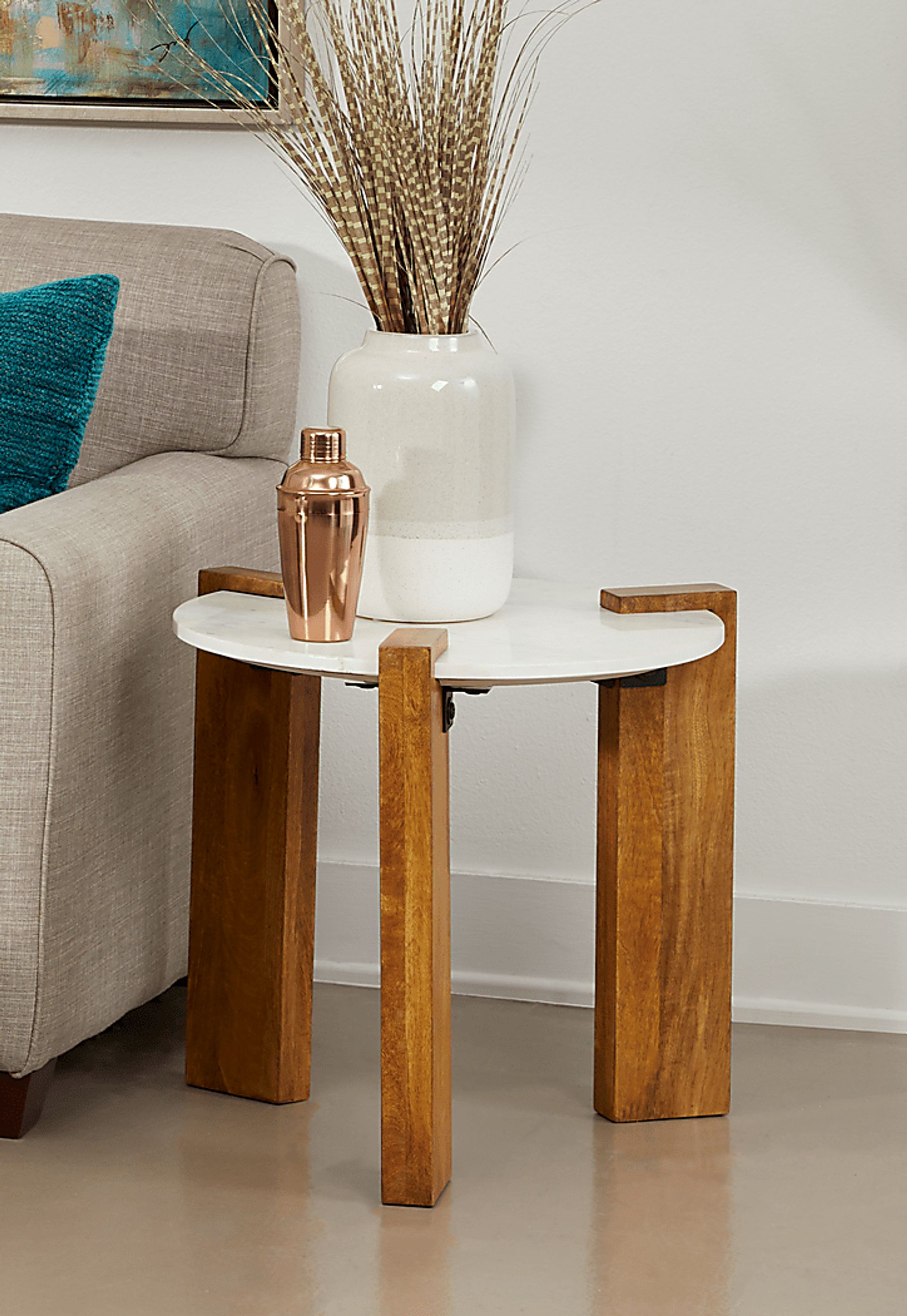 Weideman White End Table - Image 2