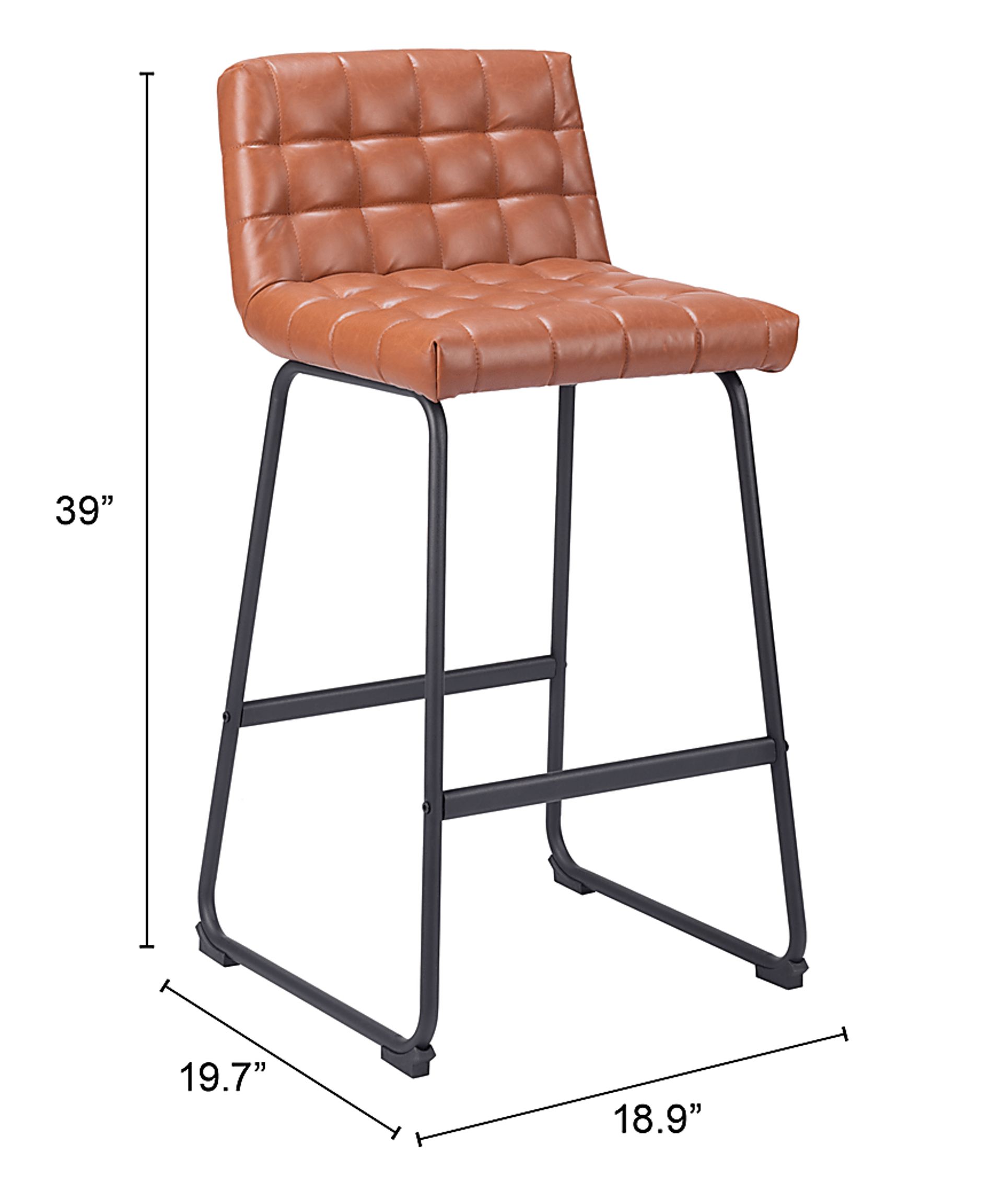 Weiland Brown Barstool, Set of 2 - Image 9