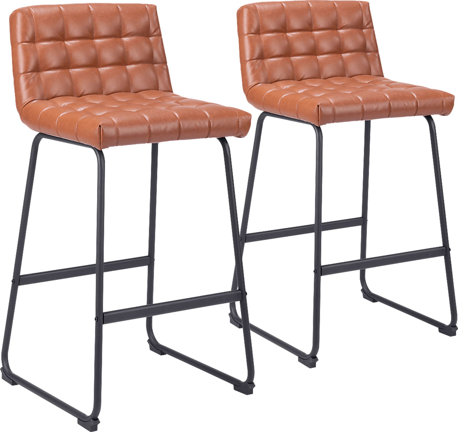 Weiland Brown Barstool, Set of 2 - Image 1