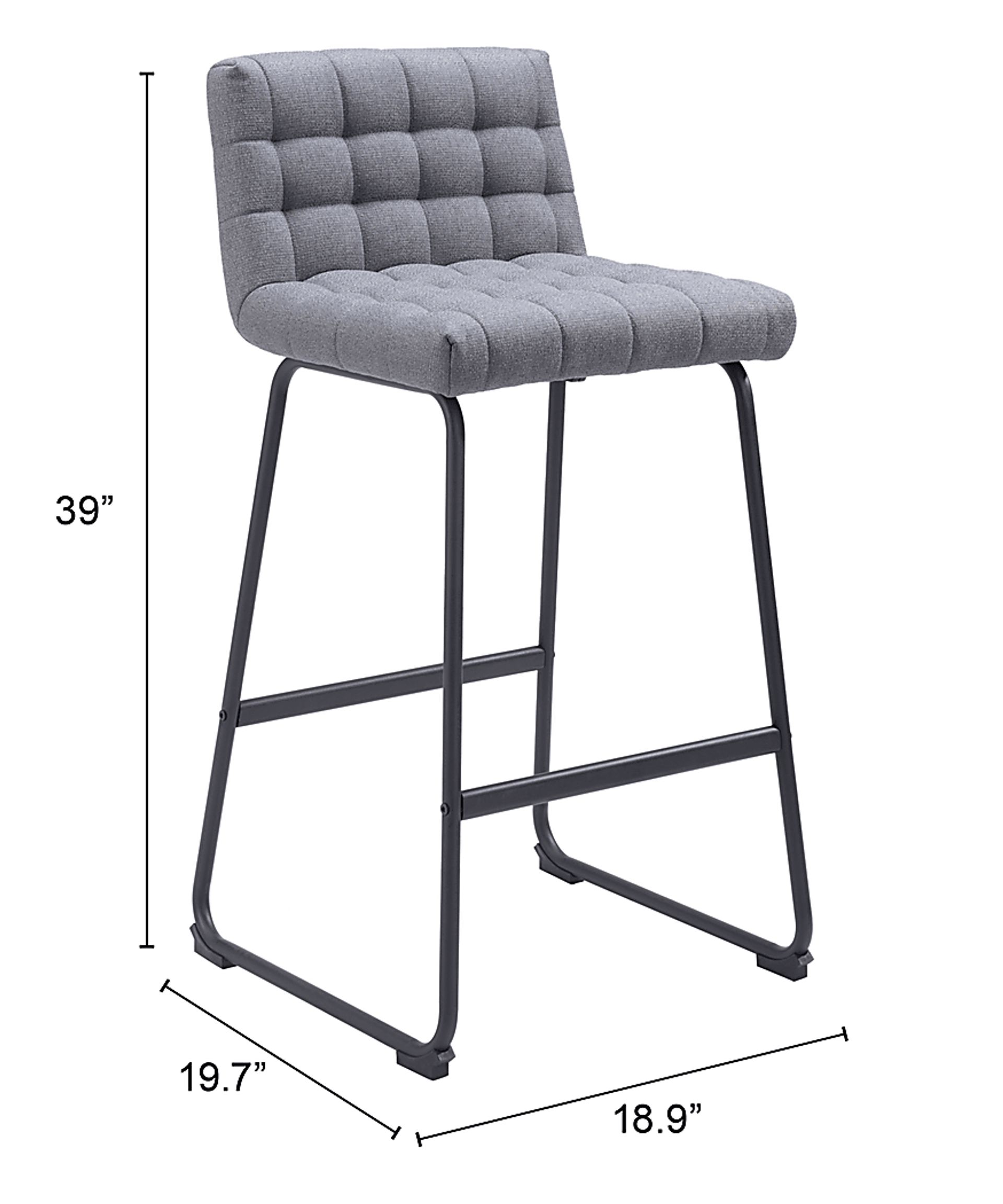 Weiland Gray Barstool, Set of 2 - Image 10