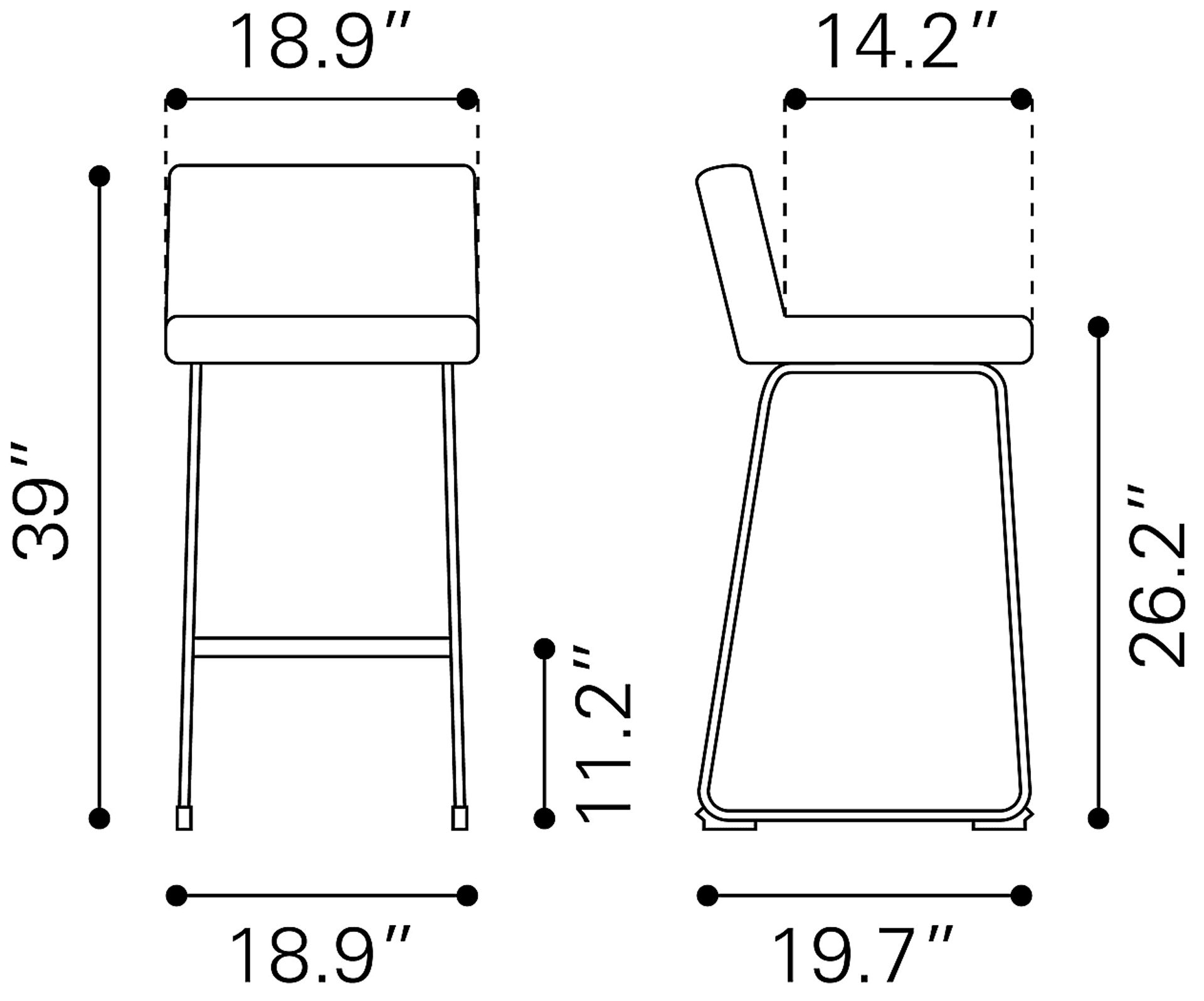 Weiland Gray Barstool, Set of 2 - Image 11