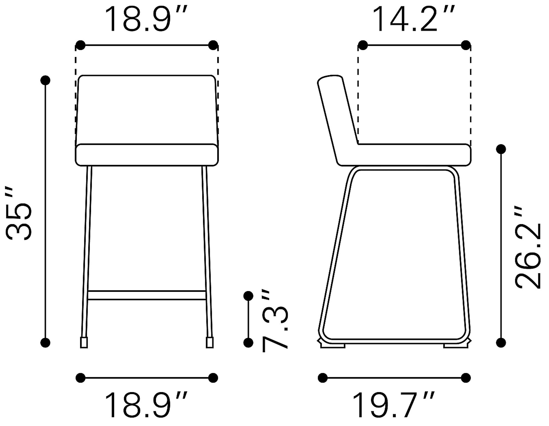 Weiland Gray Counter Height Stool, Set of 2 - Image 11