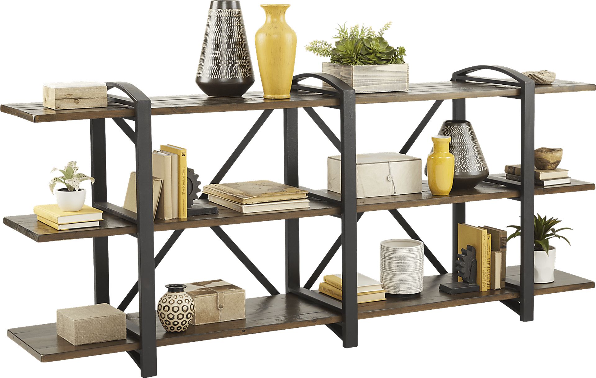 Weldon Mill Brown 3 Shelf 88 in. Display - Image 2