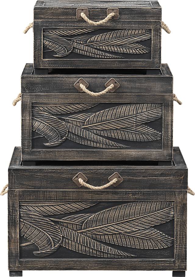 Weldwood Tobacco Nesting Tables, Set of 3 - Thumbnail - Image 2