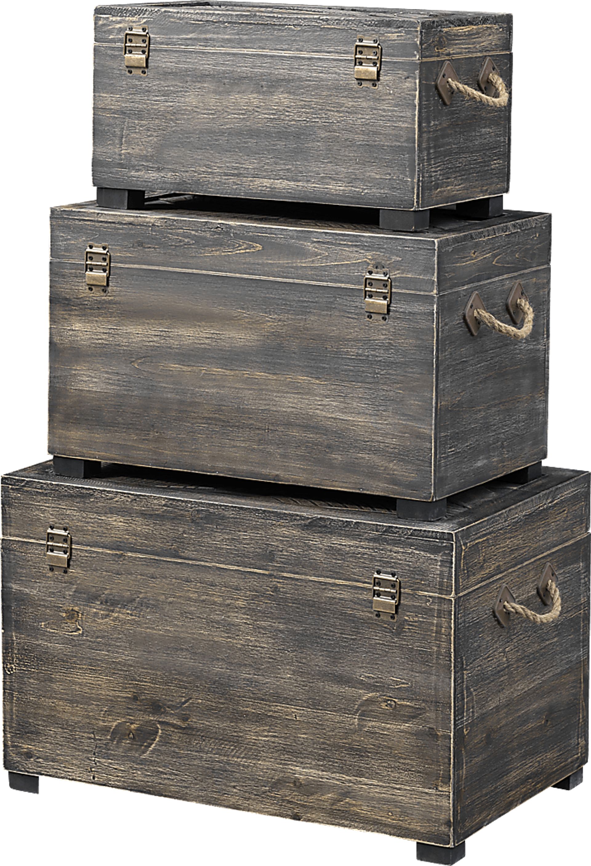 Weldwood Tobacco Nesting Tables, Set of 3 - Image 4