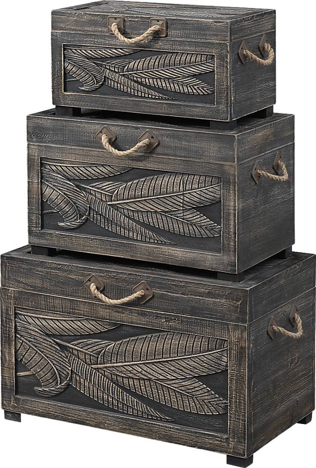 Weldwood Tobacco Nesting Tables, Set of 3 - Thumbnail - Image 1