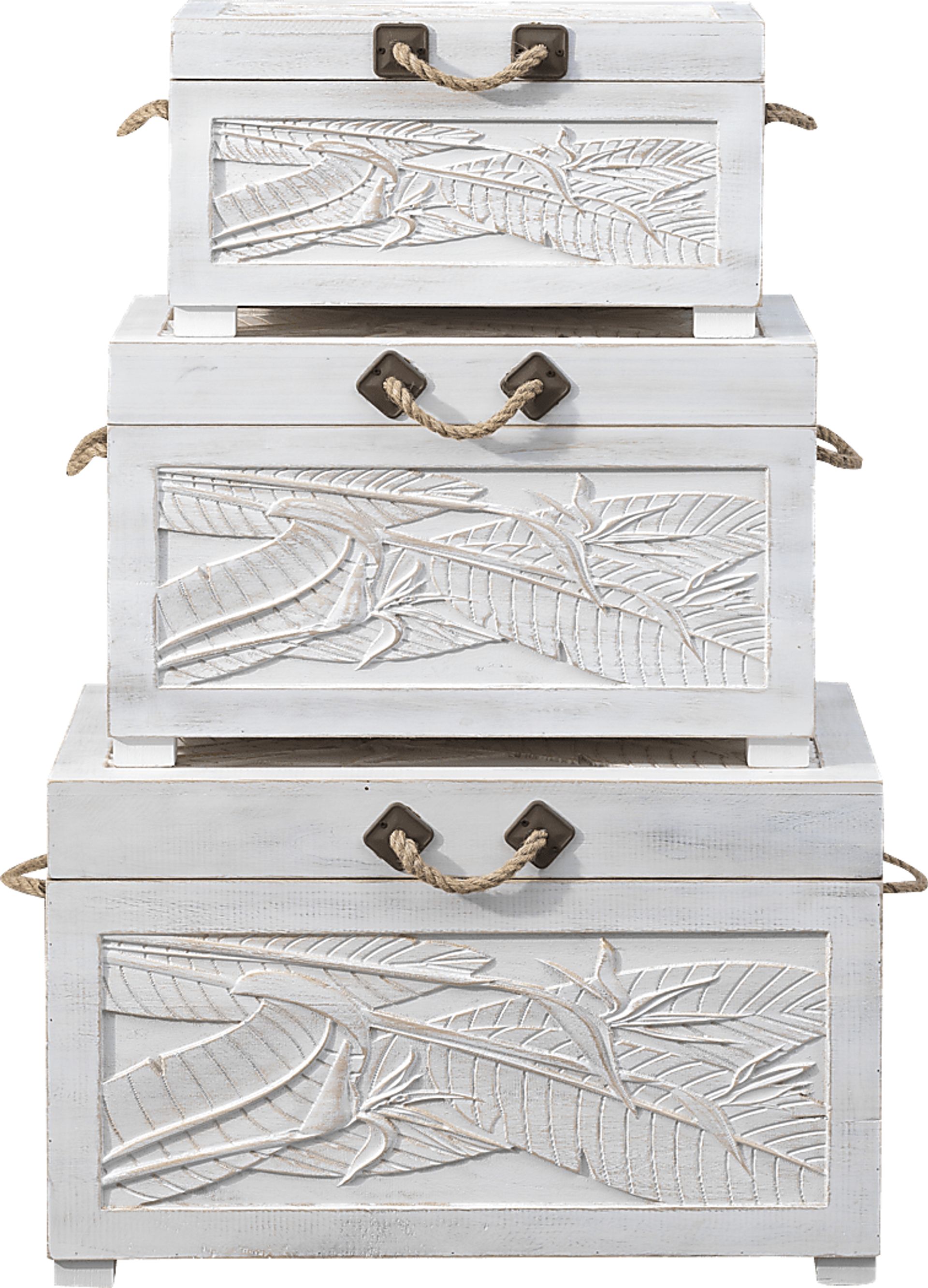 Weldwood White Nesting Tables, Set of 3 - Image 2