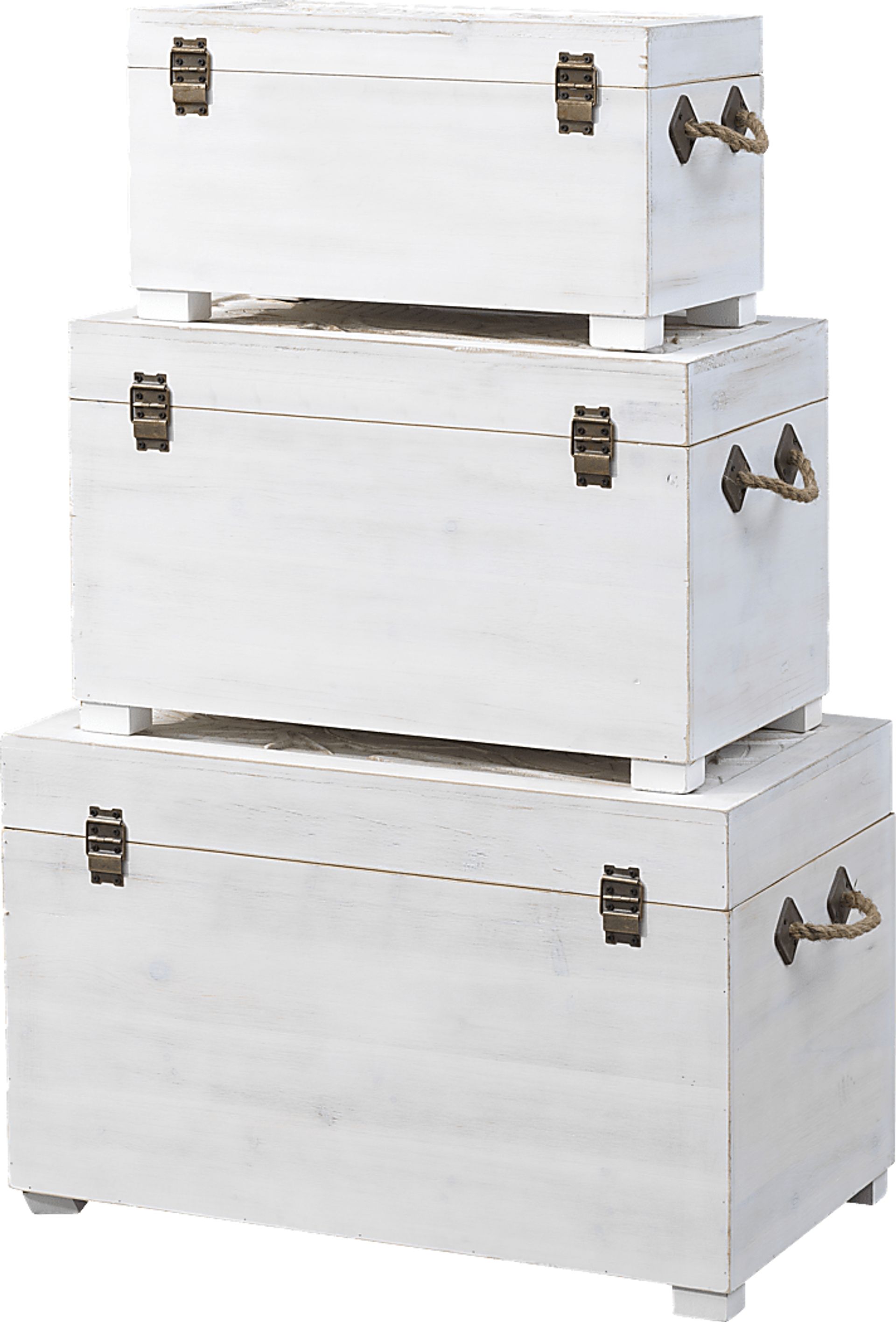 Weldwood White Nesting Tables, Set of 3 - Image 4