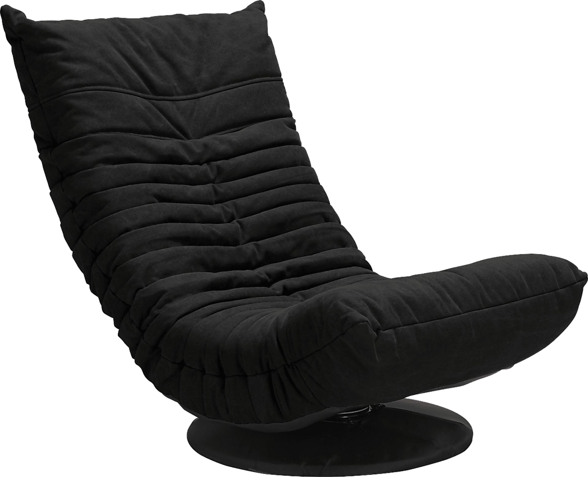 Weleber Black Low Swivel Chair - Image 1