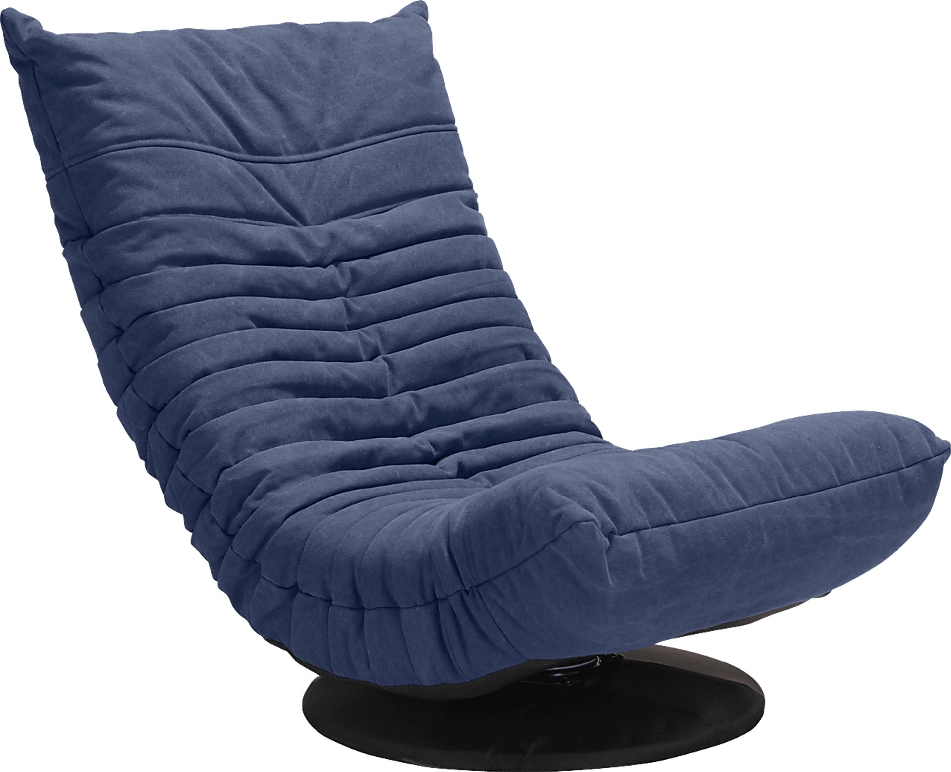 Weleber Blue Low Swivel Chair - Image 1
