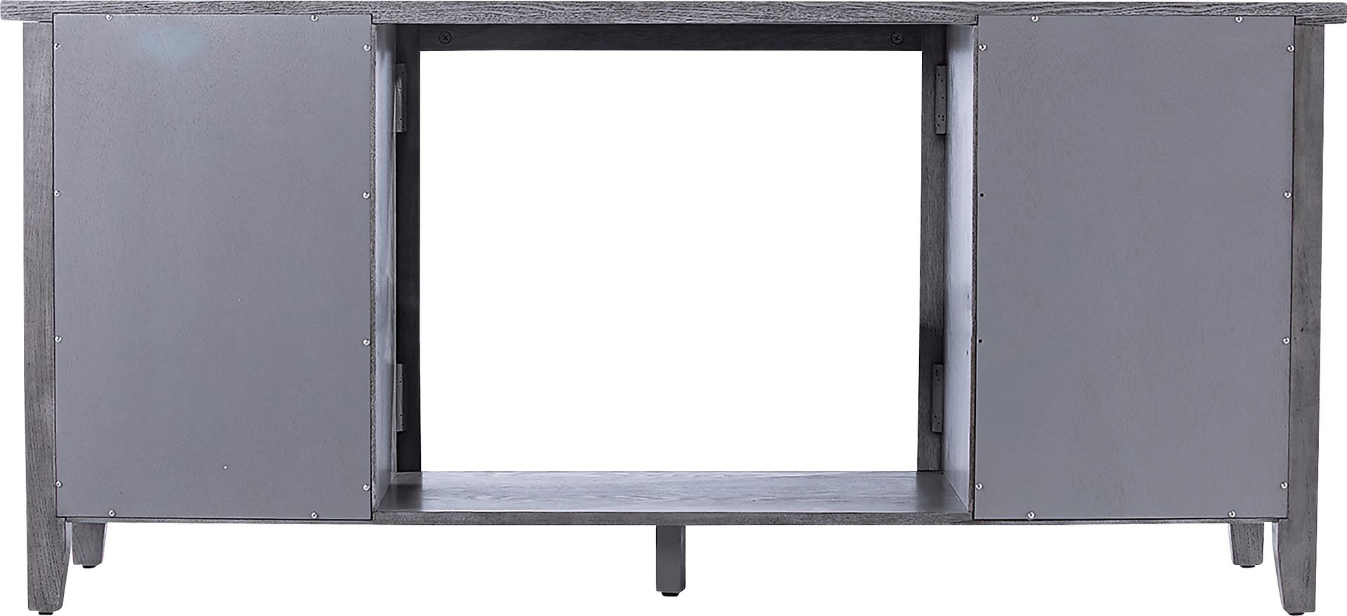 Welford II Gray 58 in. Console with Electric Fireplace - Image 8