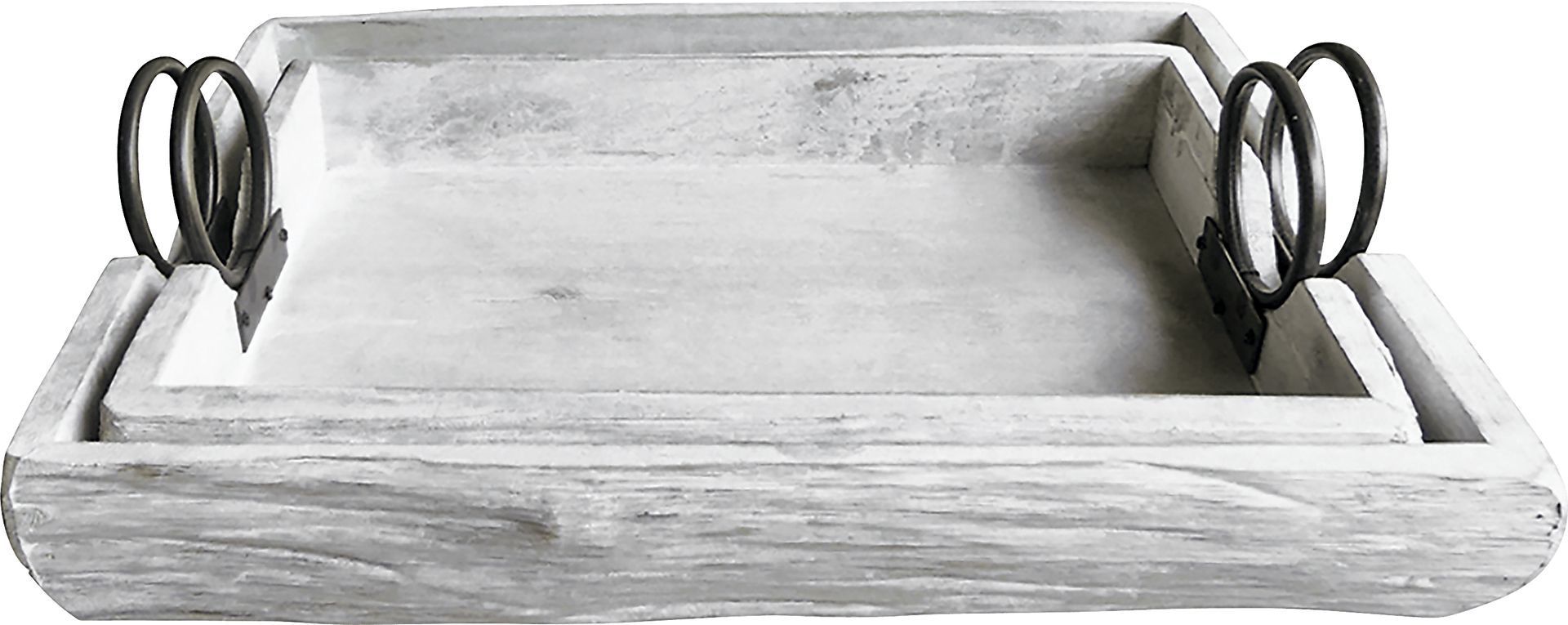 Welleslyglenn White Tray, Set of 2 - Image 1