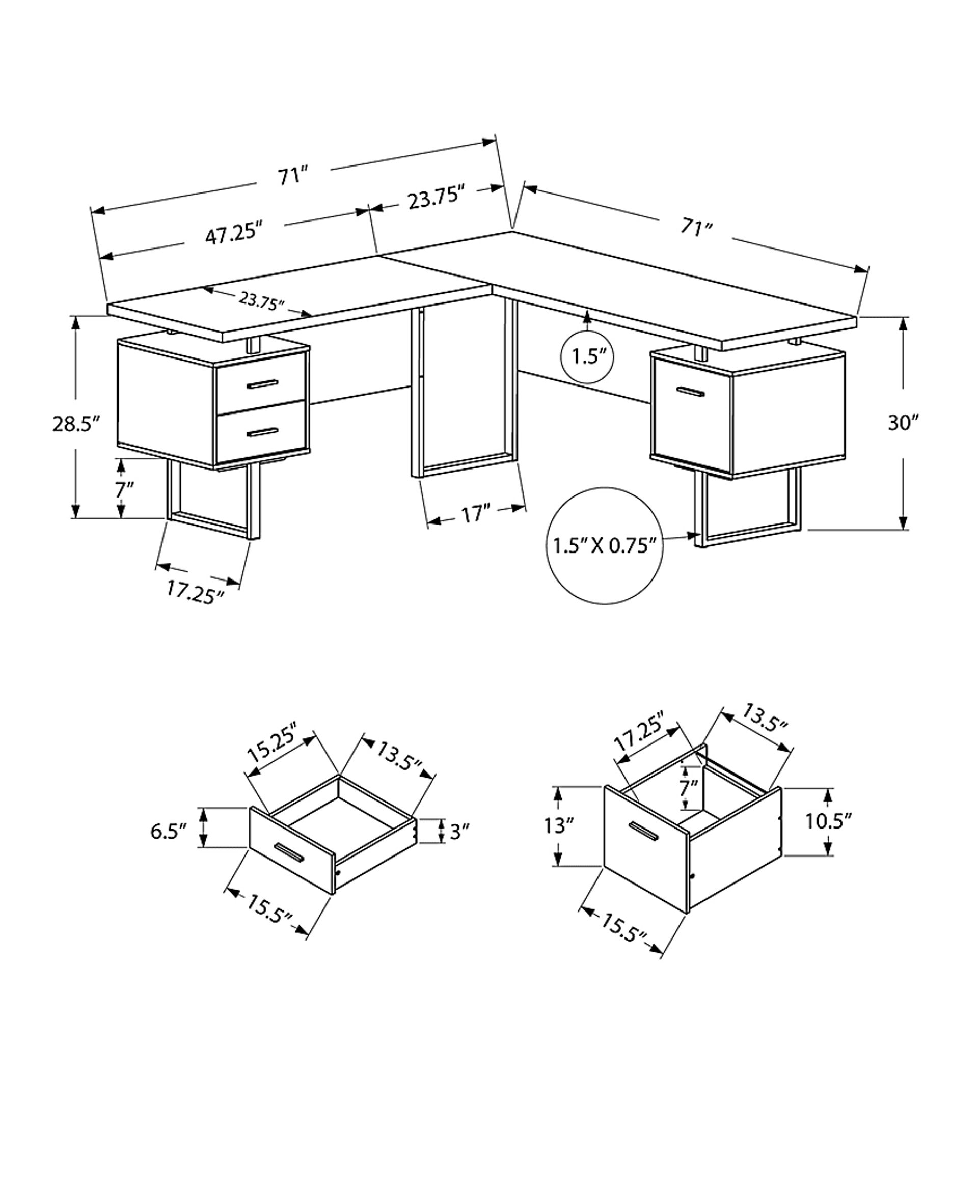 Wellyn Taupe Desk - Image 2